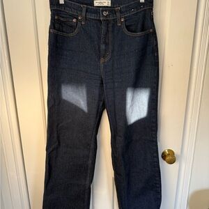 Abercrombie & Fitch Deep Indigo Wide Leg Jeans